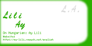 lili ay business card